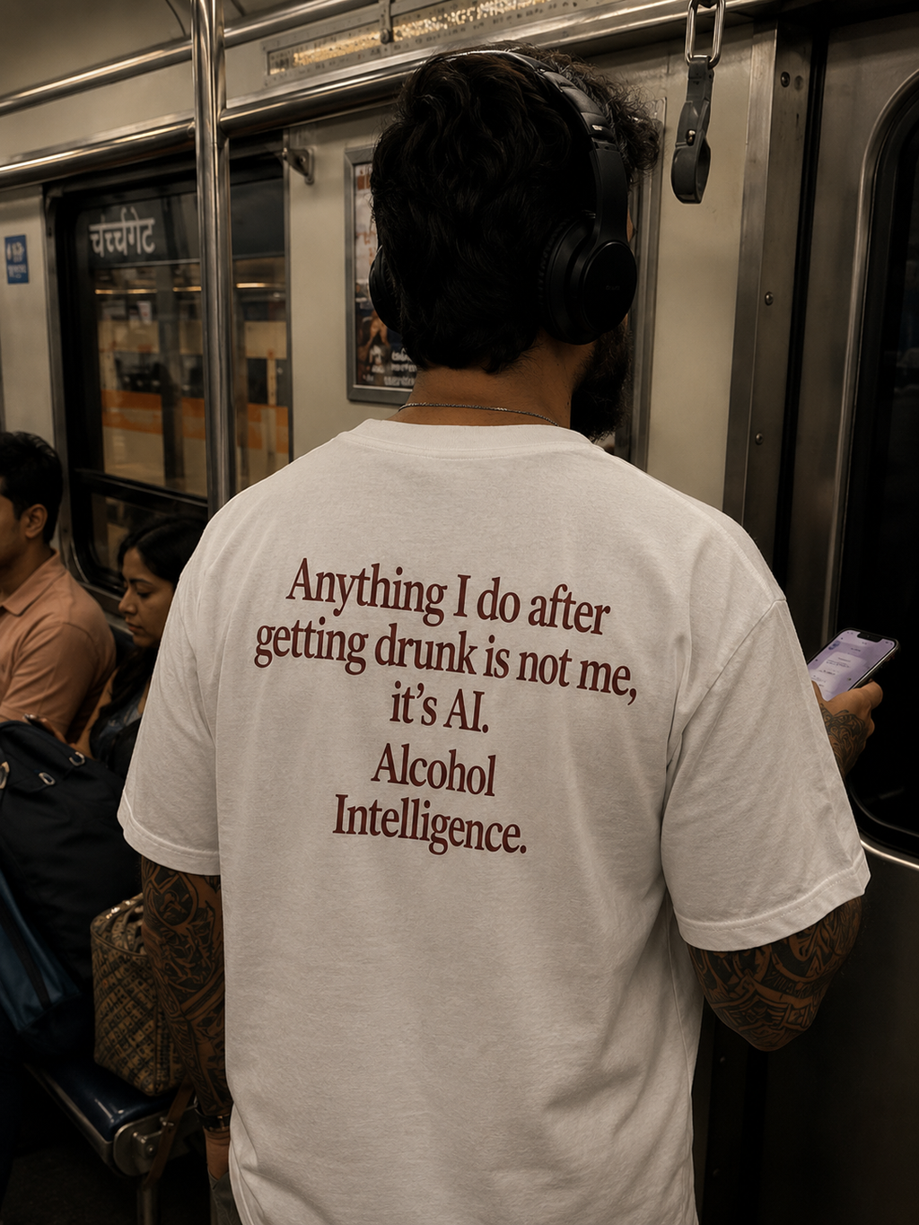 ALCOHOL INTELLIGENCE Unisex Oversized Classic T-Shirt