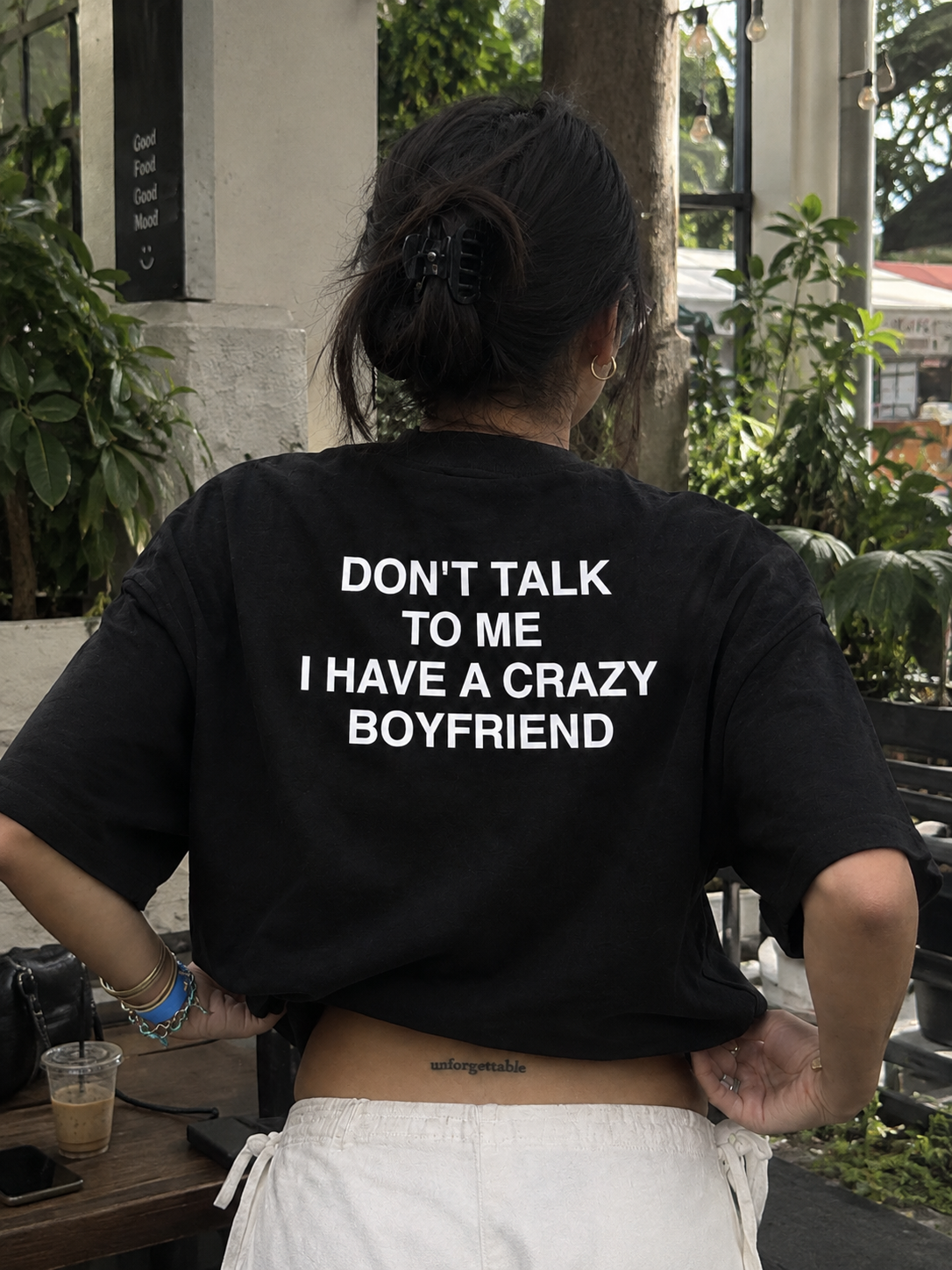 DON'T TALK TO ME I HAVE A CRAZY BOYFRIEND Unisex Oversized Classic T-Shirt